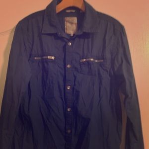 long sleeve button up.. zipper 2 pockets